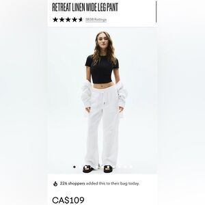 Athleta Retreat Linen Wide Leg Pant